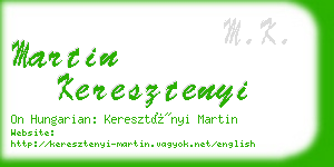 martin keresztenyi business card